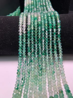 Green Agate Gradient Abacus Beads (4mm & 4mm), Semi-Finished Long Chain 39cm