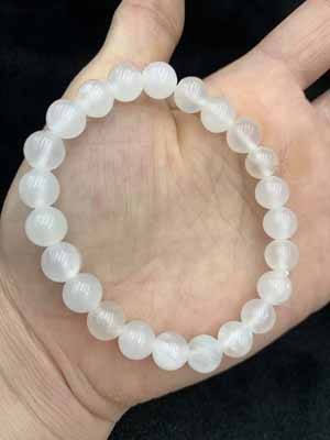 Selenite Bracelet 6mm, 8mm, 10mm
