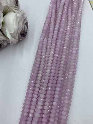 Purple Jade Color Abacus Beads 6×8mm, 38cm Long Chain