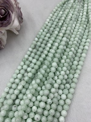 Green Angel Smooth Beads Semi-Finished Long Chain 38cm