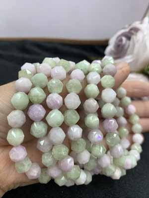 Purple-Green Kunzite Bracelet 6mm–10mm