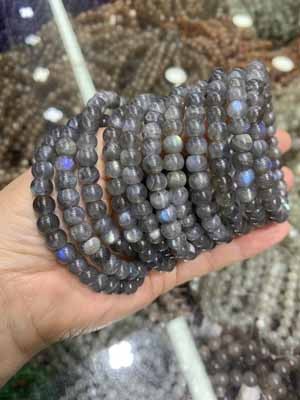 Labradorite Old-style Beads Bracelet, 5mm & 8mm