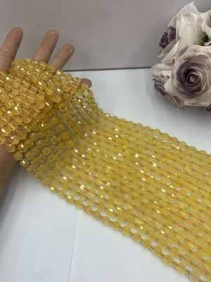 Optimized Citrine Lulutong 8mm Long Chain, 38cm