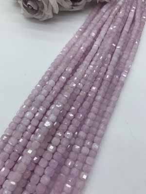Purple Jade Color Sugar Cube Beads: 6×6mm, 8×8mm, 10×10mm, 38cm Long Chain