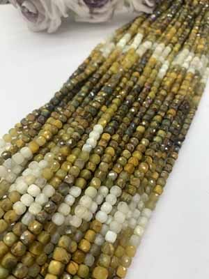 Pietersite gradient sugar cube 5x5mm, long chain 38cm