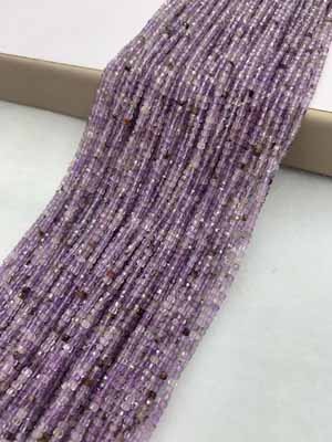 Purple Ghost Sugar Beads 2×2mm, Long Chain 38cm