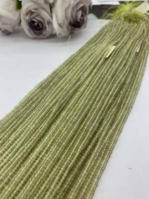 Lemon Yellow Abacus Beads 2×3mm, 38cm long strand