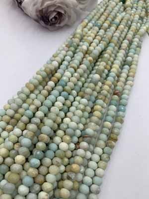 Amazonite Abacus Beads 6×8mm Long Chain 38cm