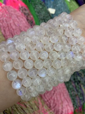 Blue Moonstone Bracelet 8–12mm