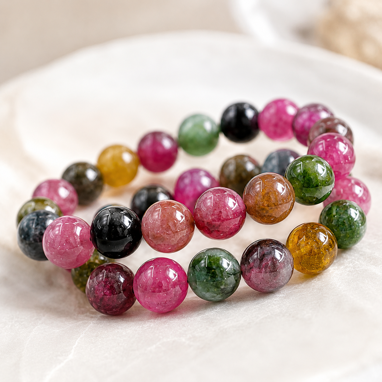 Tourmaline 5-8mm bracelet