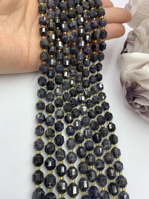 Iolite Lulutong 8mm, Long Chain 38cm